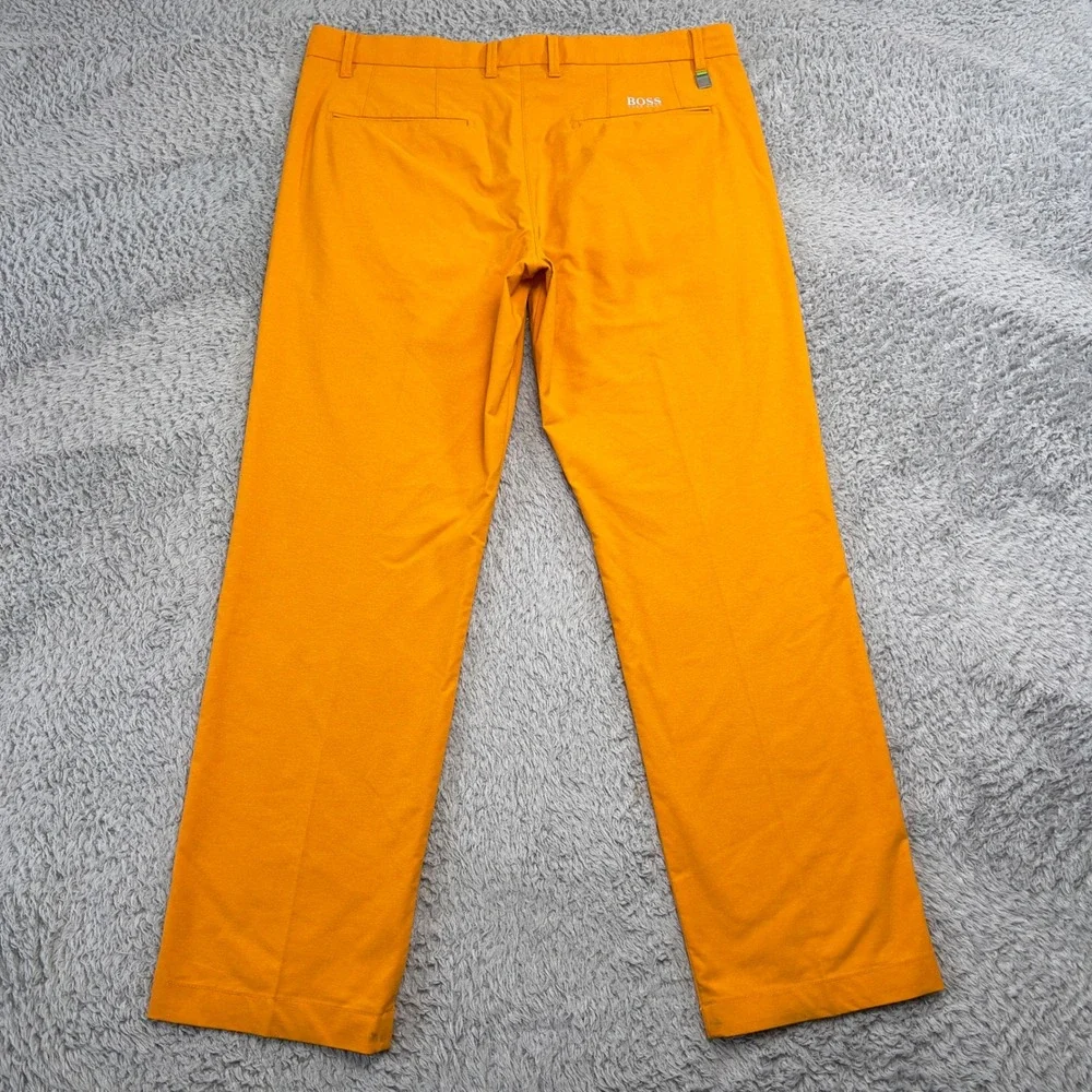 Hugo Boss Golf Pants Men 34 Orange Hakan Technical Stretch Chino Tech Athleisure